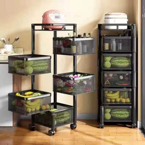 5 LAYER SQUARE Shape Kitchen Rack