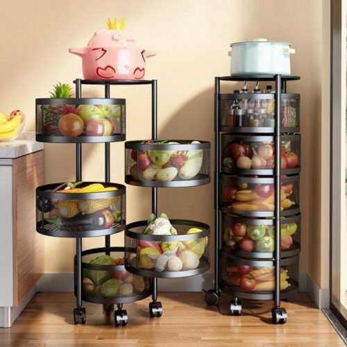 5 Layer Round Shape Kitchen Rack