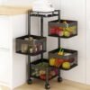 4 Layer Square Shape Kitchen Rack